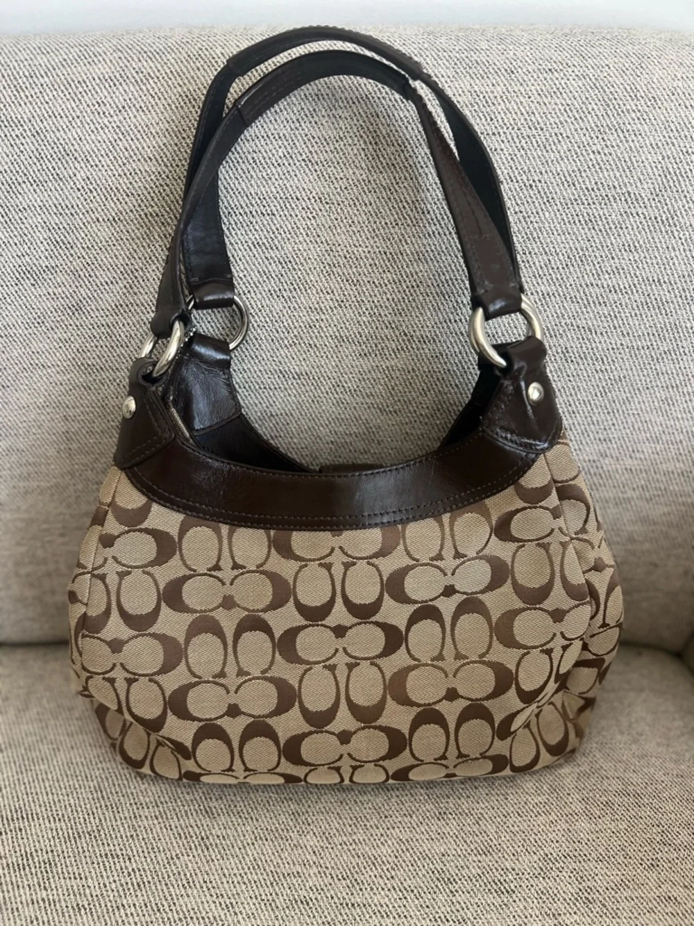 Coach y2k vintage Signature Soho Lynn Hobo Shoulder Bag F17094 Brown - Picture 3 of 15